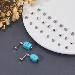 150Pcs 3 Styles Stainless Steel Ear Nuts&nbsp;STAS-HS0001-68