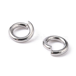 Tarnish Resistant 304 Stainless Steel Open Jump Rings&nbsp;STAS-E067-08-6mm