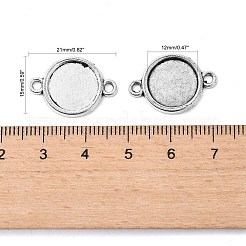 Tibetan Style Alloy Cabochon Connector Settings&nbsp;X-TIBE-M022-10AS