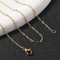 Ion Plating(IP) 304 Stainless Steel Cable Chains Necklaces&nbsp;MAK-L015-37B