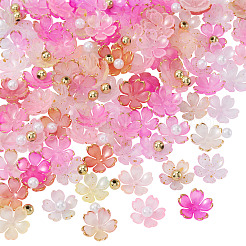 160Pcs 8 Styles Acrylic Bead Caps&nbsp;OACR-TA0004-53B
