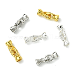 6個 3色 亜鉛合金 マイクロパヴェ クリアキュービックジルコニア フォールドオーバークラスプ  ミックスカラー  20.5mm  2個/カラー&nbsp;FIND-CJ0005-11
