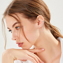 4Pcs 3 Style Plastic Imitation Pearl Cuff Earrings with Crystal Rhinestone&nbsp;EJEW-FI0001-30
