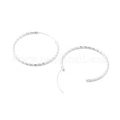 925スターリングシルバーフープピアス  銀  35x1.5mm  ピン：0.8mm&nbsp;EJEW-S243-01S