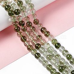 K9ガラス k9ガラス  模造グリーンロドライトクォーツ/ガーデンクォーツビーズ連  ラウンド  オリーブドラブ  8~8.5mm  穴：0.7mm  約50個/連  14.76インチ（37.5cm）&nbsp;GLAA-G086-02A