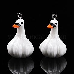 Opaque Resin Animal Pendants&nbsp;RESI-T057-08