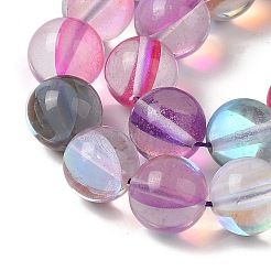 Electroplated Synthetic Moonstone Beads Strands&nbsp;G-C131-A01-04