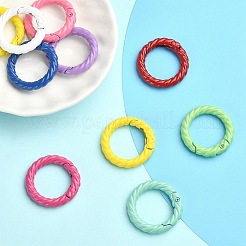10Pcs Spray Painted Alloy Spring Gate Rings&nbsp;FIND-YW0001-56
