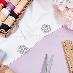 2Pcs Zinc Alloy Rhinestone Cufflinks&nbsp;AJEW-ME0001-44P