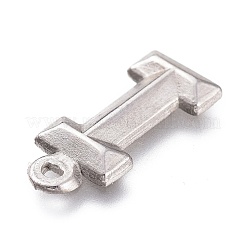 変色しない304ステンレススチールペンダント  アルファベット  文字.i  16x7x2mm  穴：1mm&nbsp;X-STAS-H119-01P-I