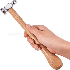 炭素鋼の追跡ハンマー  木製ハンドル付き  バリーウッド  25x5.7cm&nbsp;TOOL-WH0072-03