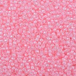 TOHOラウンドシードビーズ  日本製シードビーズ  （綿菓子ピンクの裏地付きクリスタル379)枚  8/0  3mm  穴：1mm  約222PCS /ボトル  10 G /ボトル&nbsp;SEED-JPTR08-0379