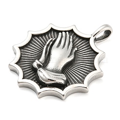 316L Surgical Stainless Steel Pendants&nbsp;STAS-D012-02AS