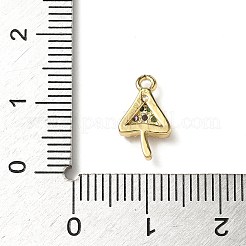 Brass Micro Pave Cubic Zirconia Charms&nbsp;KK-I276-45G