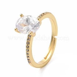 Cubic Zirconia Adjustable Ring&nbsp;RJEW-E264-02G