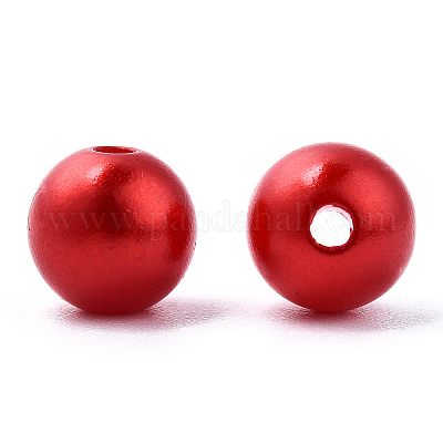 Spray Painted ABS Plastic Imitation Pearl Beads&nbsp;OACR-T015-05B-13-1