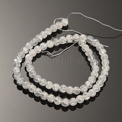 Synthetic Crackle Quartz Round Beads Strands&nbsp;X-G-O030-8mm-17-1