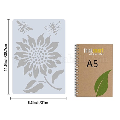 4Pcs 4 Styles Bees Theme PET Plastic Hollow Out Drawing Painting Stencils Templates Sets&nbsp;DIY-WH0299-001-1