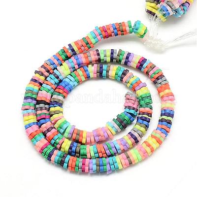 樹脂粘土ビーズ連売り  花  ミックスカラー  4~6x4~6x1~1.5mm  穴：2mm  約313~350個/連  15.35インチ〜16.14インチ&nbsp;CLAY-T001-A06-1