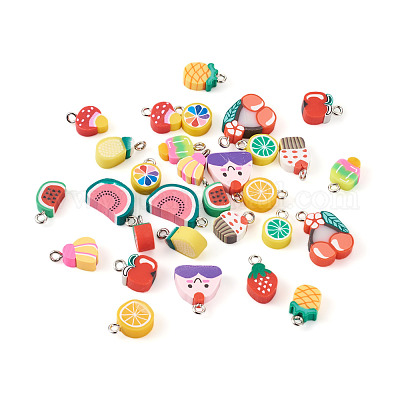 Wholesale 150Pcs 15 Style Handmade Polymer Clay Charms