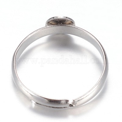 Adjustable Brass Pad Ring Setting Components&nbsp;KK-P039-04-6mm-1