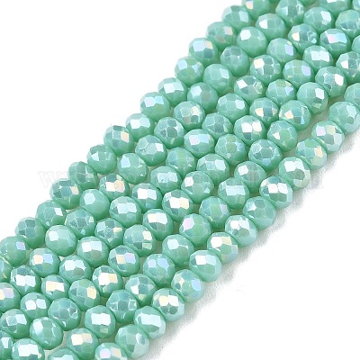 Electroplate Glass Beads Strands&nbsp;EGLA-A044-P2mm-B14-1