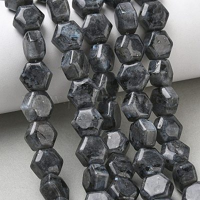 天然ラルビカイトビーズ連売り 六角 10~10.5x11~11.5x6.5~7mm 穴：1mm