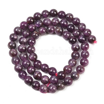Natural Gemstone Ruby Round Beads Strands&nbsp;G-O017-6mm-06-1