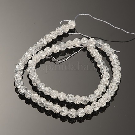 Synthetic Crackle Quartz Round Beads Strands&nbsp;X-G-O030-8mm-17-1