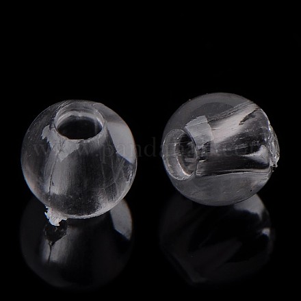 透明なアクリルビーズ  ラウンド  ホワイト  直径約4mm  穴：1mm  約14000個/500g&nbsp;PL526_4MM-1