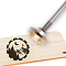 Stamping Embossing Soldering Brass with Stamp, for Cake/Wood, Mountain Pattern, 30mm