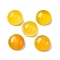 Natural Yellow Agate Cabochons, Dyed & Heated, Half Round/Dome, 10x5.5mm