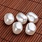 Acrylic Imitation Pearl Beads, Oval, White, 18x13~14mm, Hole: 2mm