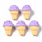 Spray Painted Resin Cabochons, Ice Cream, Medium Orchid, 22~23x17x16.5mm