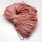 7 Inner Cores Polyester & Spandex Cord Ropes, with Patterns, for Rope Bracelets & Shoe Lace Cord Making, Coral, 4mm, about 109.36 yards(100m)/bundle, 420~500g/bundle