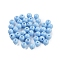 Plastic Beads, Round, Deep Sky Blue, 6x5.5mm, Hole: 1.8mm, 3846pcs/500g.
