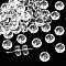 K9 Glass, Imitation Austrian Crystal Beads, Grade AAA, Faceted, Flat Round, Clear, 8x3.5mm, Hole: 0.9~1mm