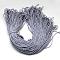 Polyester & Spandex Cord Ropes, 1 Inner Core, with Patterns, for Shoe Lace Cord Making, Silver, 2mm, about 109.36 yards(100m)/bundle