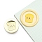 Round Brass Stamp Heads, Golden, Food, 25mm