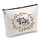 12# Cotton-polyester Bag, Stroage Bag, Rectangle, Leaf Pattern, 18x25cm
