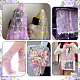 ポリエステル刺繍メッシュ生地  花柄  ライラック  1500x0.1mm  5ヤード/個&nbsp;DIY-WH0622-616C-5