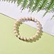Natural Fossil Bead Stretch Bracelets&nbsp;BJEW-K212-B-015-4