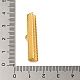 アイアン製カシメリボン止めエンドパーツ  ゴールドカラー  8x35mm  穴：1mm&nbsp;E184Y-G-3