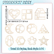 12Pcs MDF Geometric Shape Template&nbsp;DIY-UN0007-96A-2