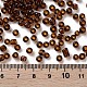 ガラスシードビーズ  トランスペアレント  ラウンド  ブラウン  6/0  4mm  穴：1.5mm  約300粒/30g&nbsp;X2-SEED-A004-4mm-13-3