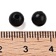 プラスチックビーズ  ラウンド  ブラック  6x5.5mm  穴：1.8mm  約3846個/500g&nbsp;MACR-S378-01D-3