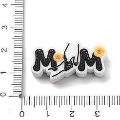 母の日シリコンフォーカルビーズ  カラフル  手を握る単語  言葉  15.5x30x7mm  穴：2.5mm&nbsp;SIL-G013-01J