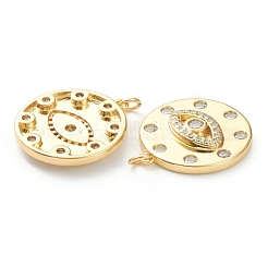 Brass Micro Pave Cubic Zirconia Pendants&nbsp;ZIRC-P200-08A-G