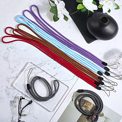 ポリエステル製携帯ストラップ10個  absのプラスチックパーツ  ミックスカラー  460~470x4.5mm  2個/カラー  5色&nbsp;HJEW-GF0001-67B