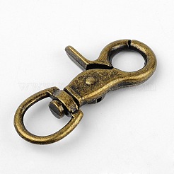 Tibetan Style Alloy Lobster Swivel Clasps&nbsp;PALLOY-D349-AB